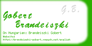 gobert brandeiszki business card